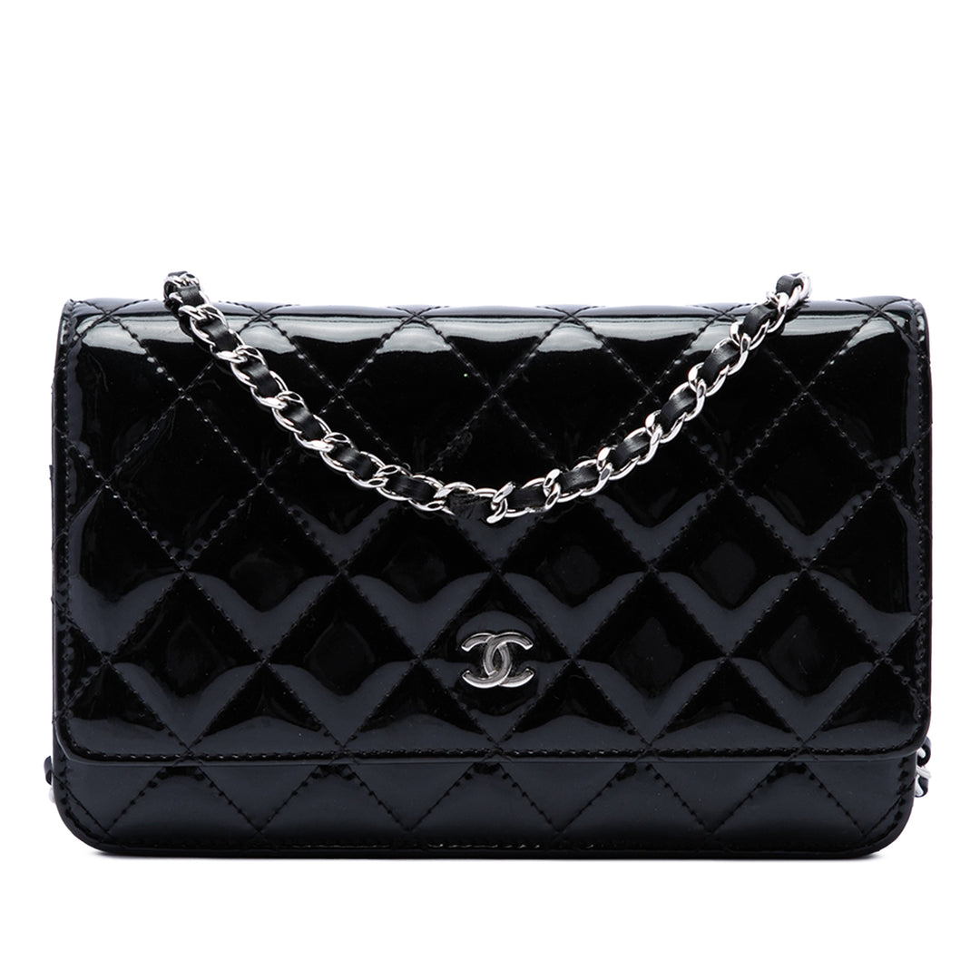 CC Matelassé Wallet on Chain Noir