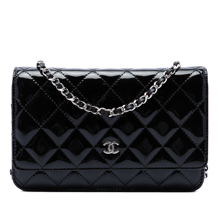 CC Matelassé Wallet on Chain Noir