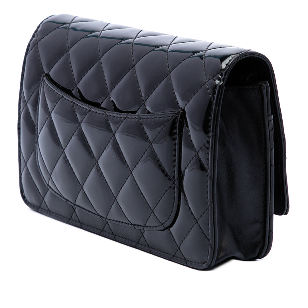CC Matelassé Wallet on Chain Noir
