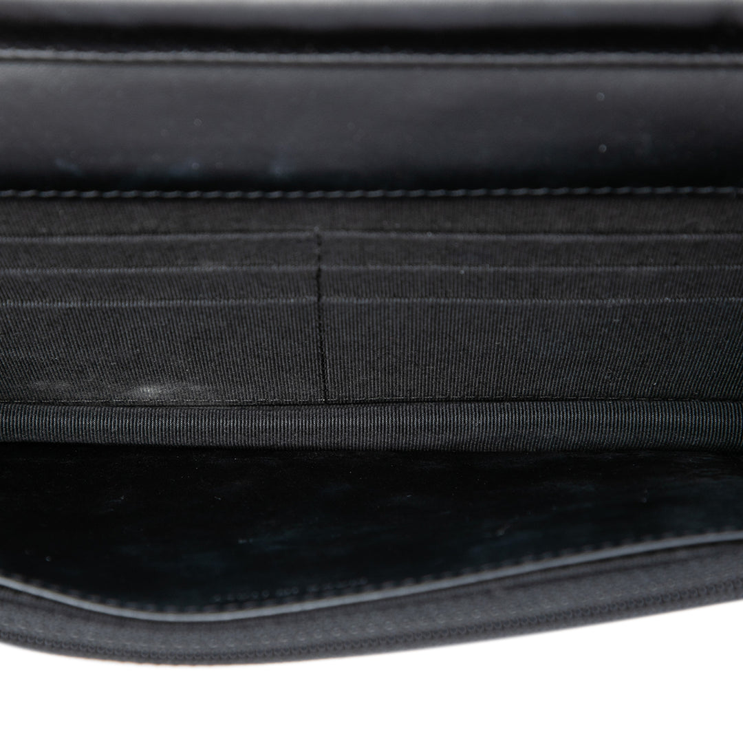 CC Matelassé Wallet on Chain Noir