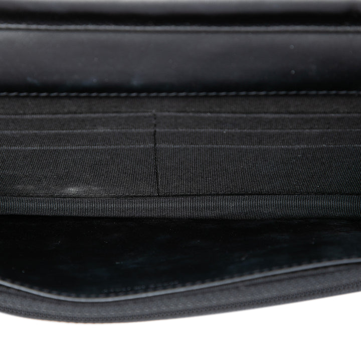 CC Matelassé Wallet on Chain Noir