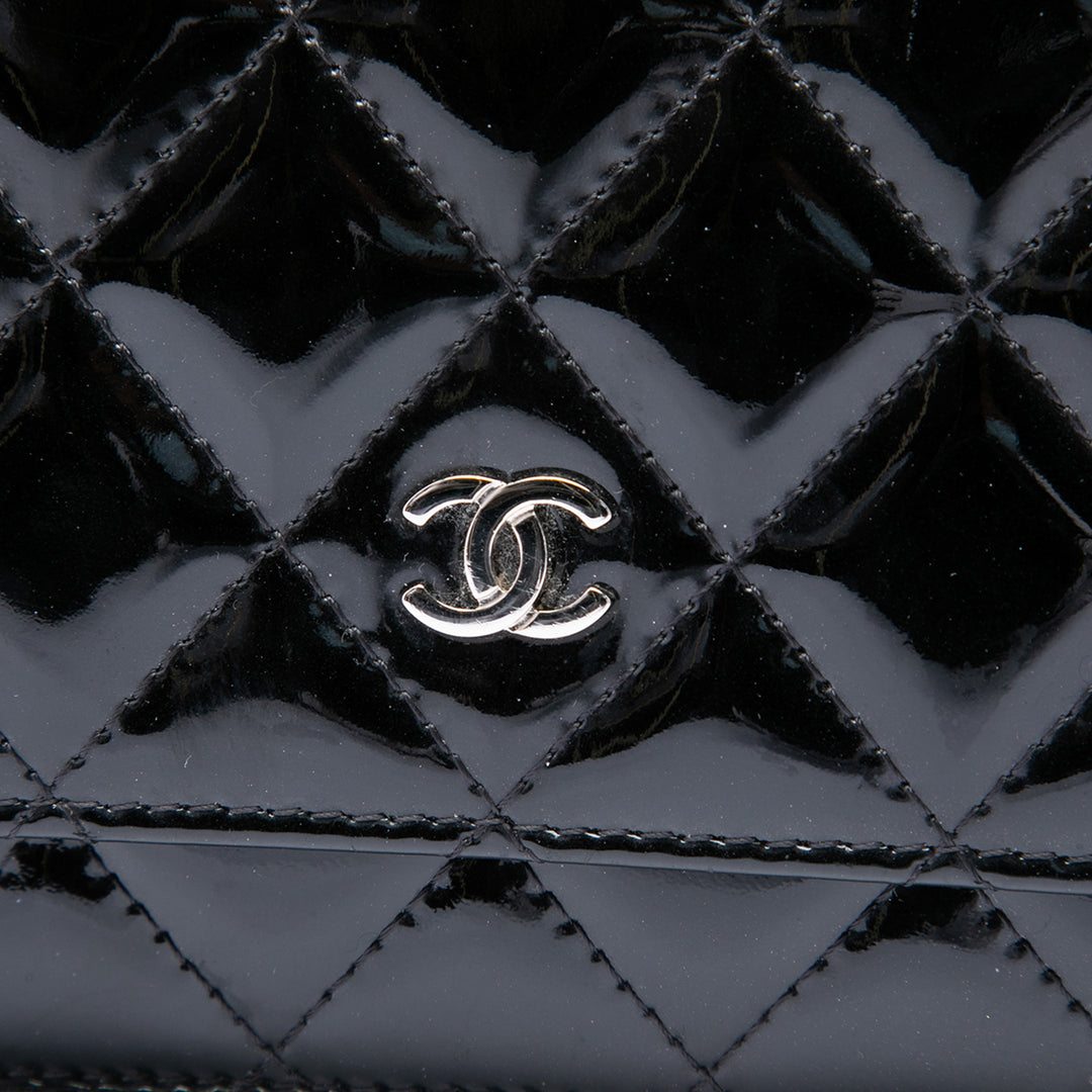CC Matelassé Wallet on Chain Noir