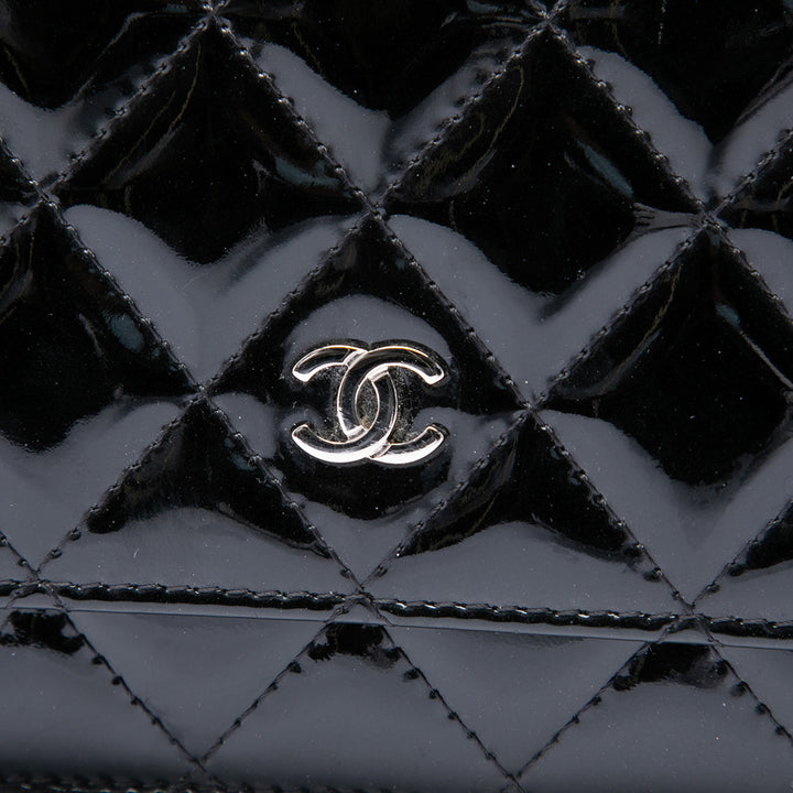 CC Matelassé Wallet on Chain Noir
