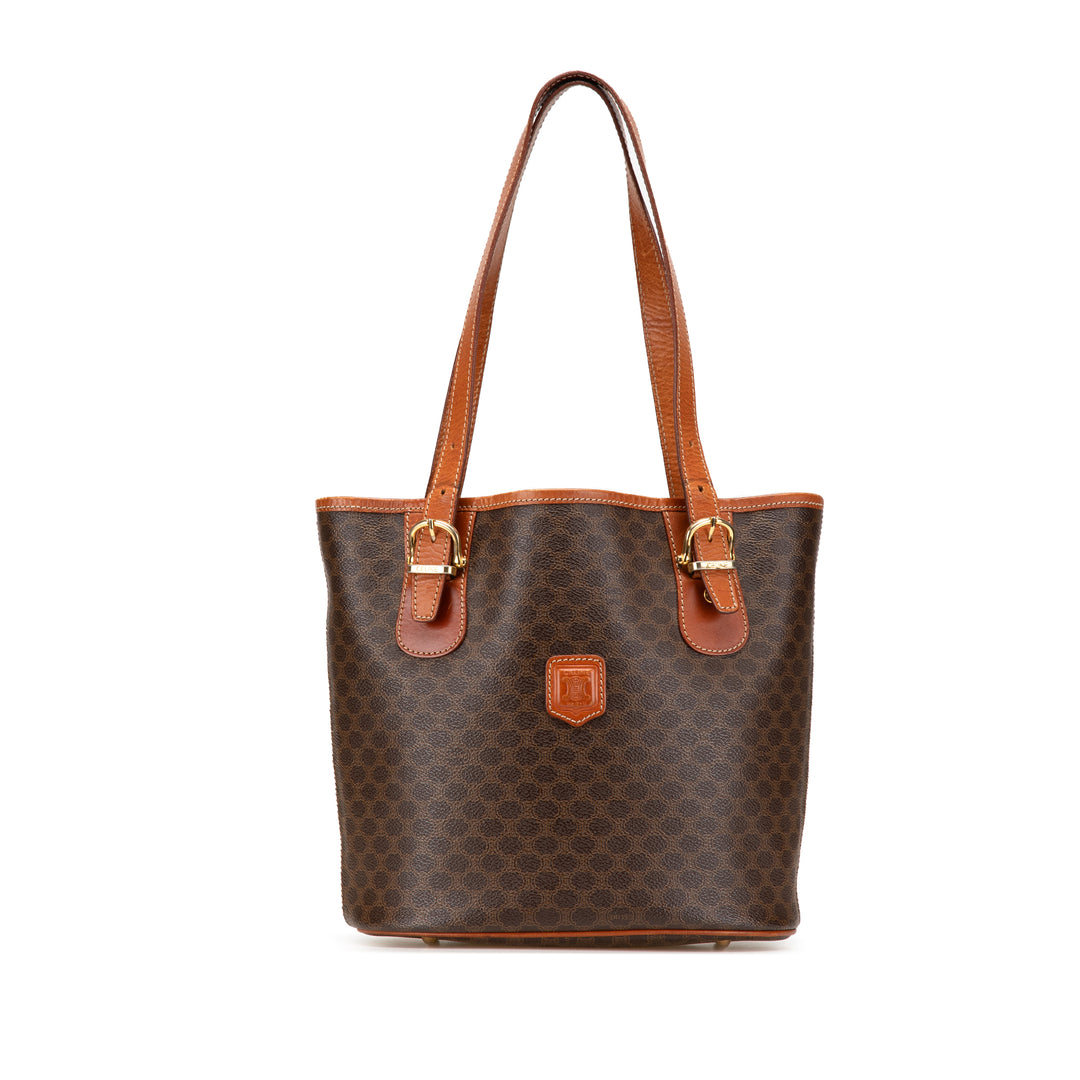 Macadam Coated Canvas Tote Brown - Gaby Paris