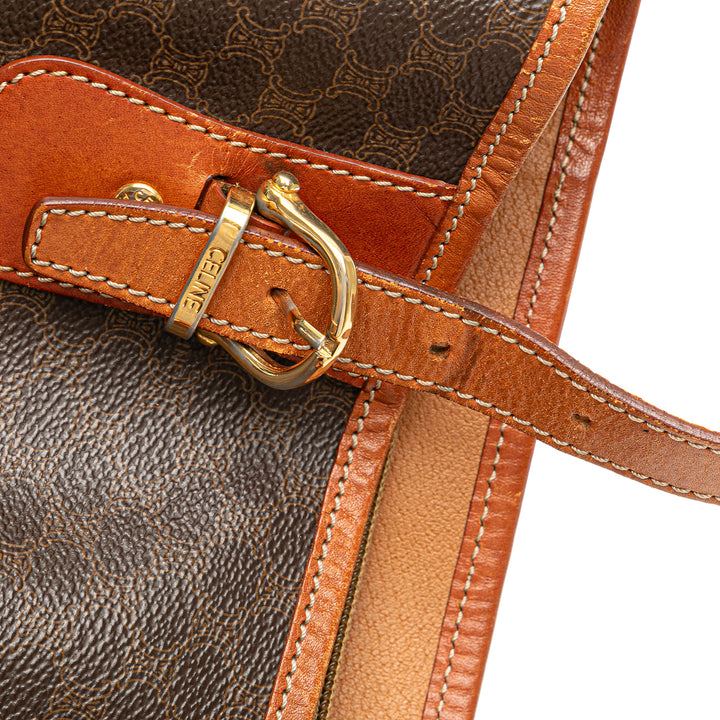 Macadam Coated Canvas Tote Brown - Gaby Paris