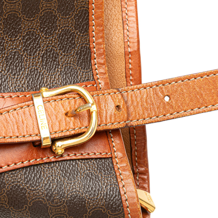Macadam Coated Canvas Tote Brown - Gaby Paris
