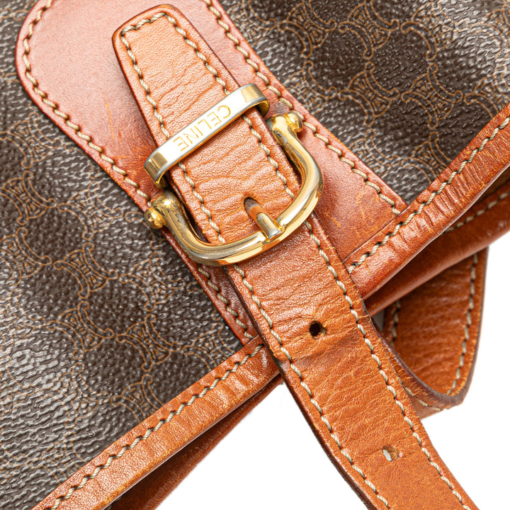 Macadam Coated Canvas Tote Brown - Gaby Paris