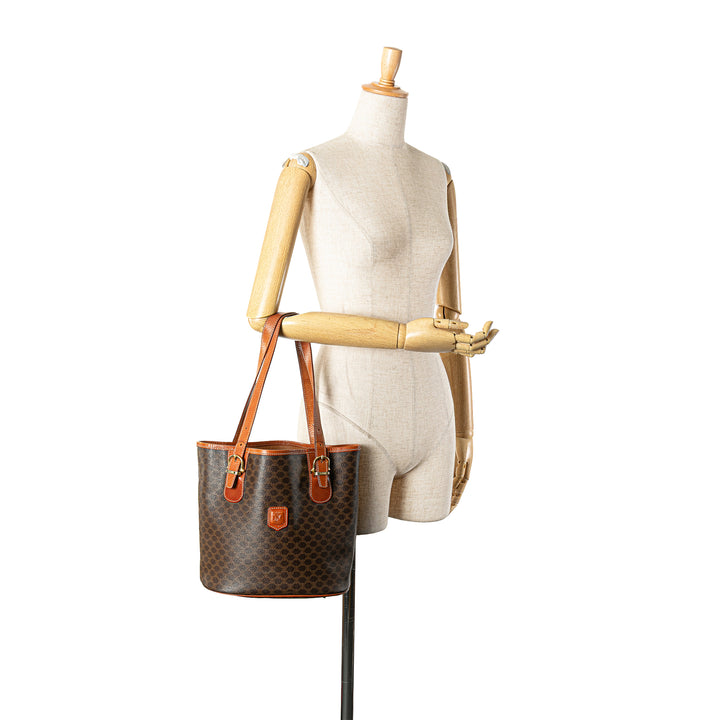 Macadam Coated Canvas Tote Brown - Gaby Paris