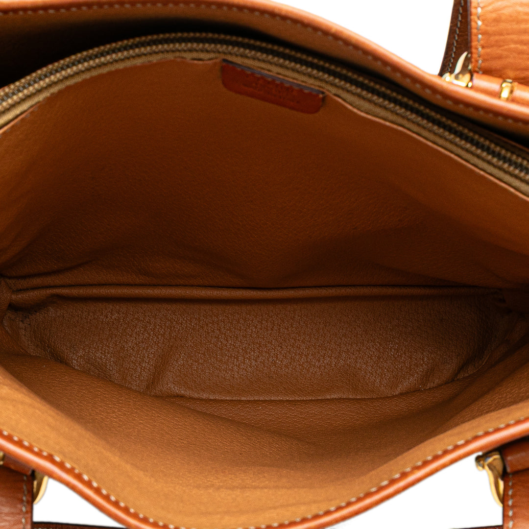 Macadam Coated Canvas Tote Brown - Gaby Paris