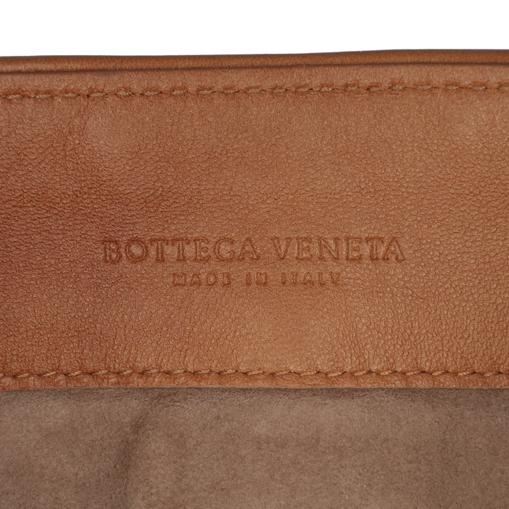 Nappa Intrecciato Olimpia Knot Shoulder Bag Brown - Gaby Paris