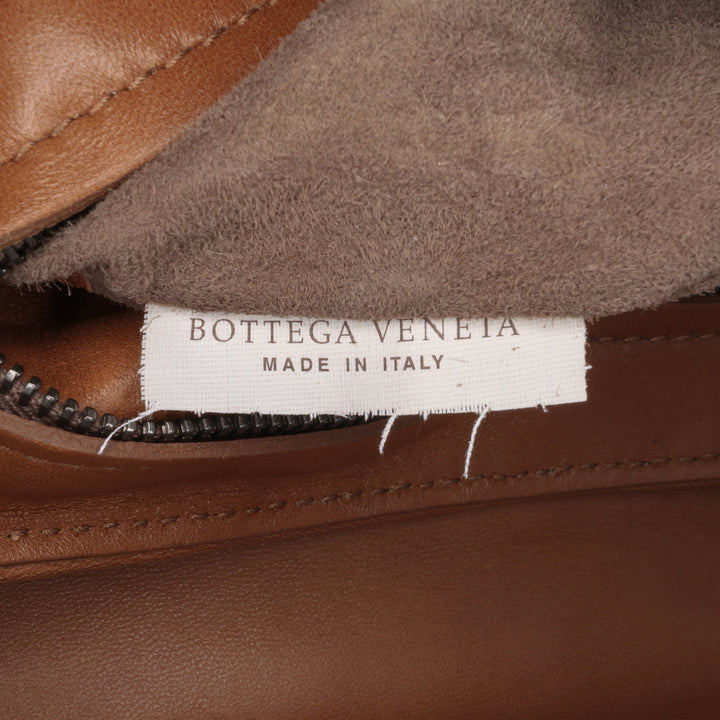 Nappa Intrecciato Olimpia Knot Shoulder Bag Brown - Gaby Paris