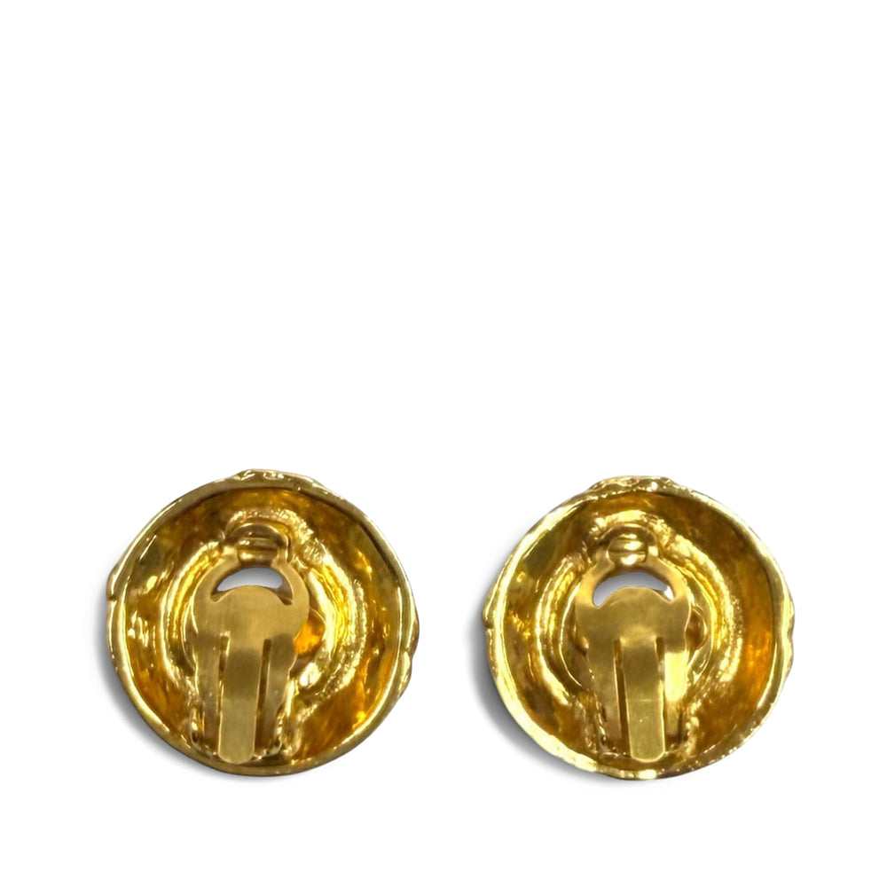 Chanel CC plaqué Perles fantaisie À clip Boucles d'oreilles Doré – vue 2 – GABY PARIS