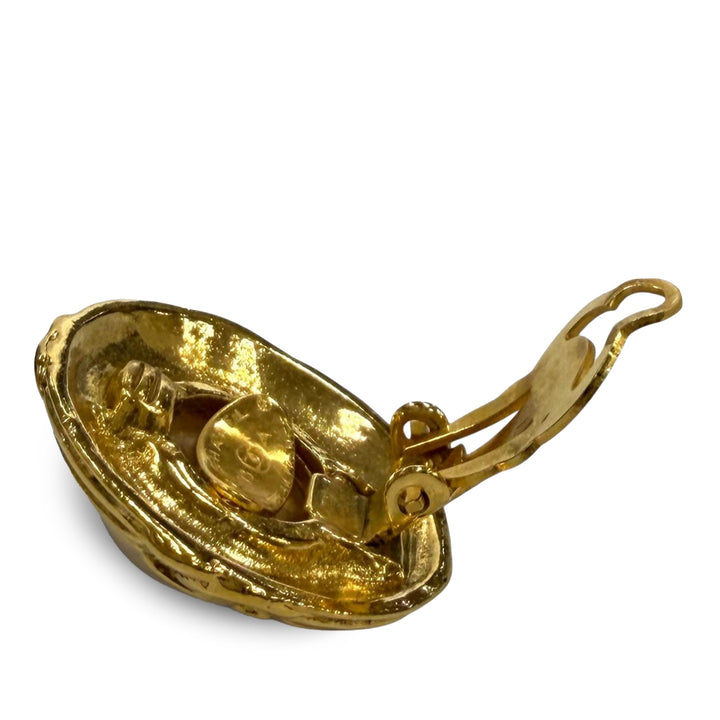 Chanel CC plaqué Perles fantaisie À clip Boucles d'oreilles Doré – vue 4 – GABY PARIS