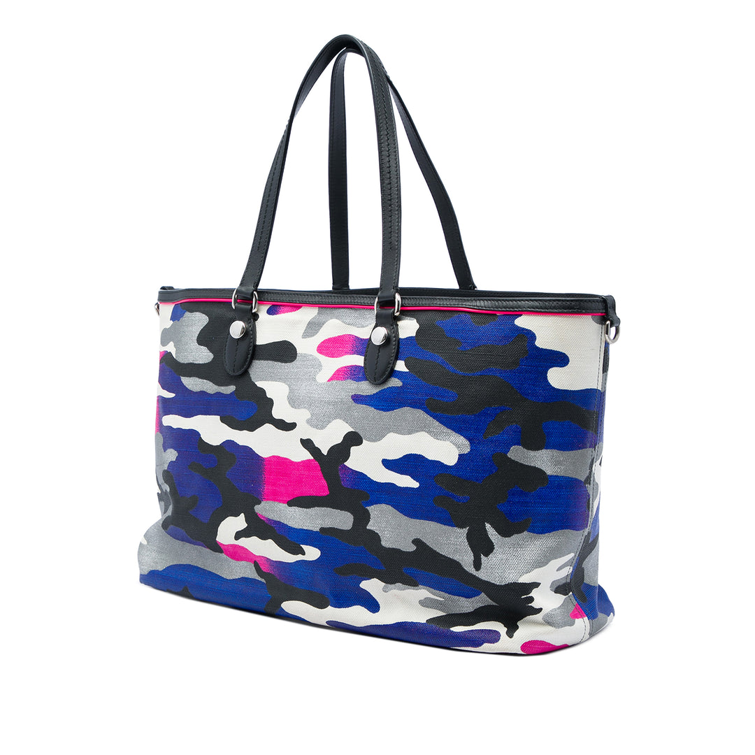 Dior Anselm Reyle Camouflage Cabas Grand Gris – vue 2 – GABY PARIS
