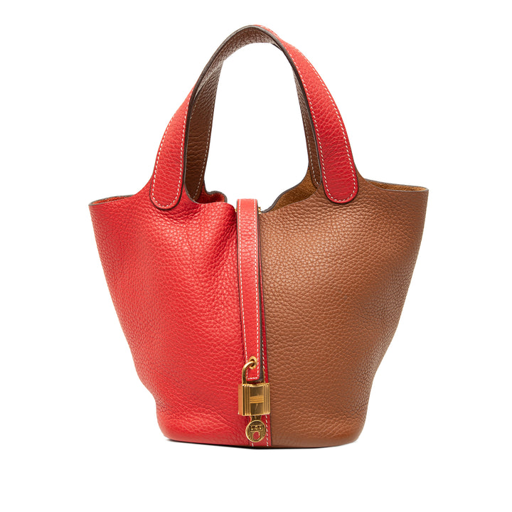 Hermès Sac à main Picotin Lock 18 Casaque Clémence Marron – vue principale – GABY PARIS