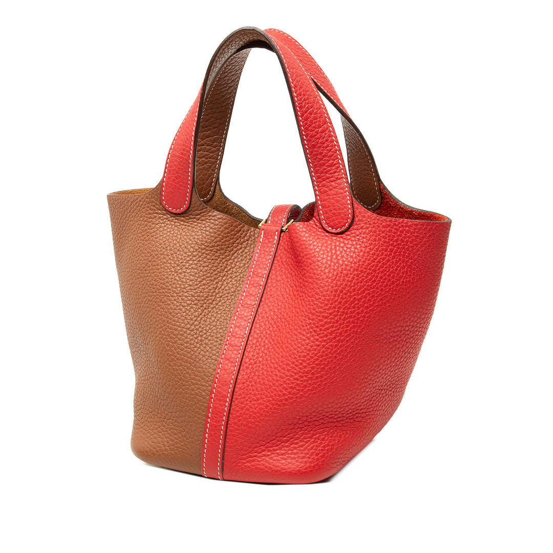 Hermès Sac à main Picotin Lock 18 Casaque Clémence Marron – vue 2 – GABY PARIS