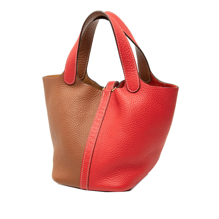 Hermès Sac à main Picotin Lock 18 Casaque Clémence Marron – vue 2 – GABY PARIS