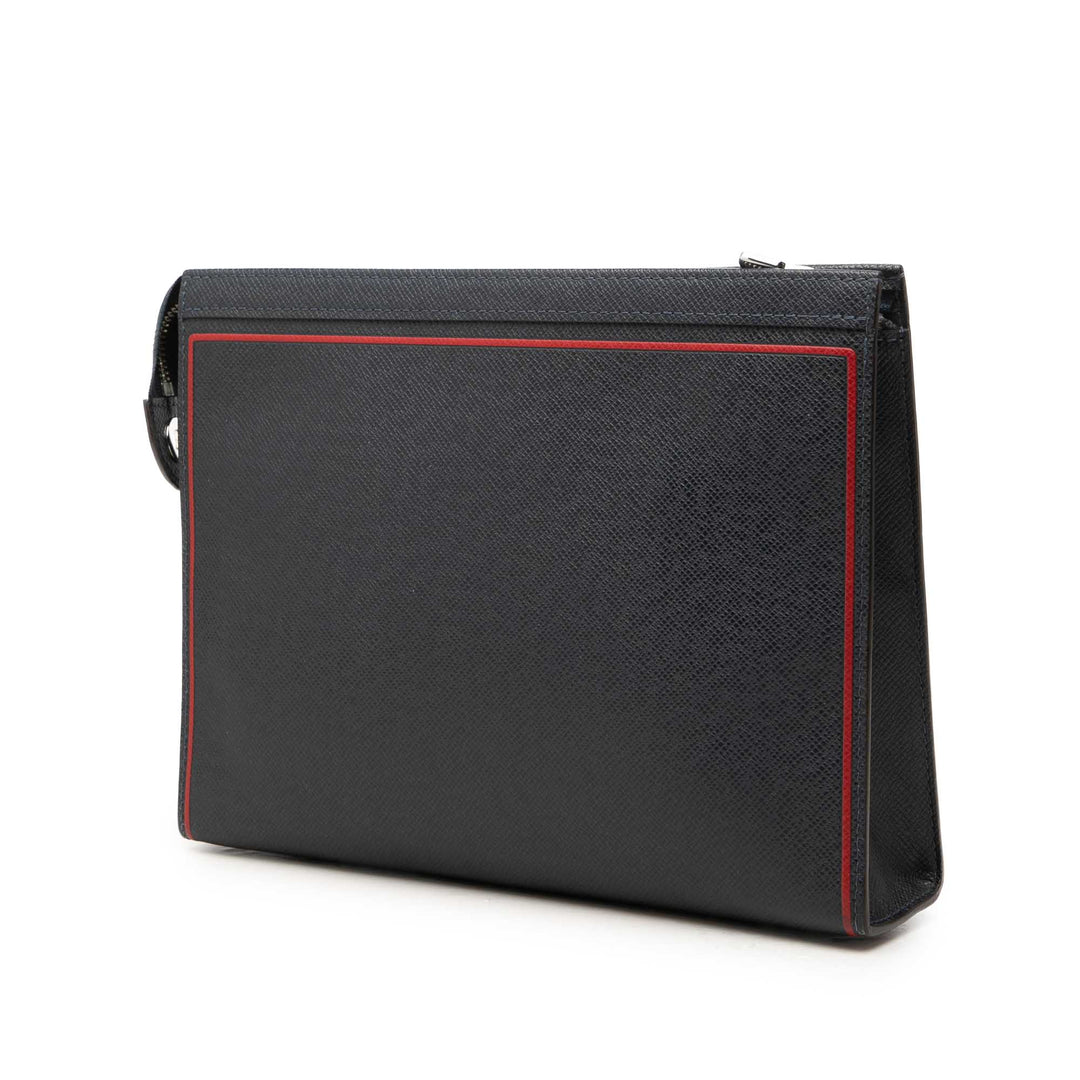 Louis Vuitton Taiga Pochette Voyage MM Bleu – vue 2 – GABY PARIS