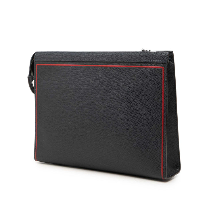 Louis Vuitton Taiga Pochette Voyage MM Bleu – vue 2 – GABY PARIS