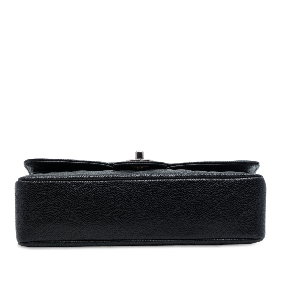 Chanel Classic Double rabat Moyen Cuir caviar Noir