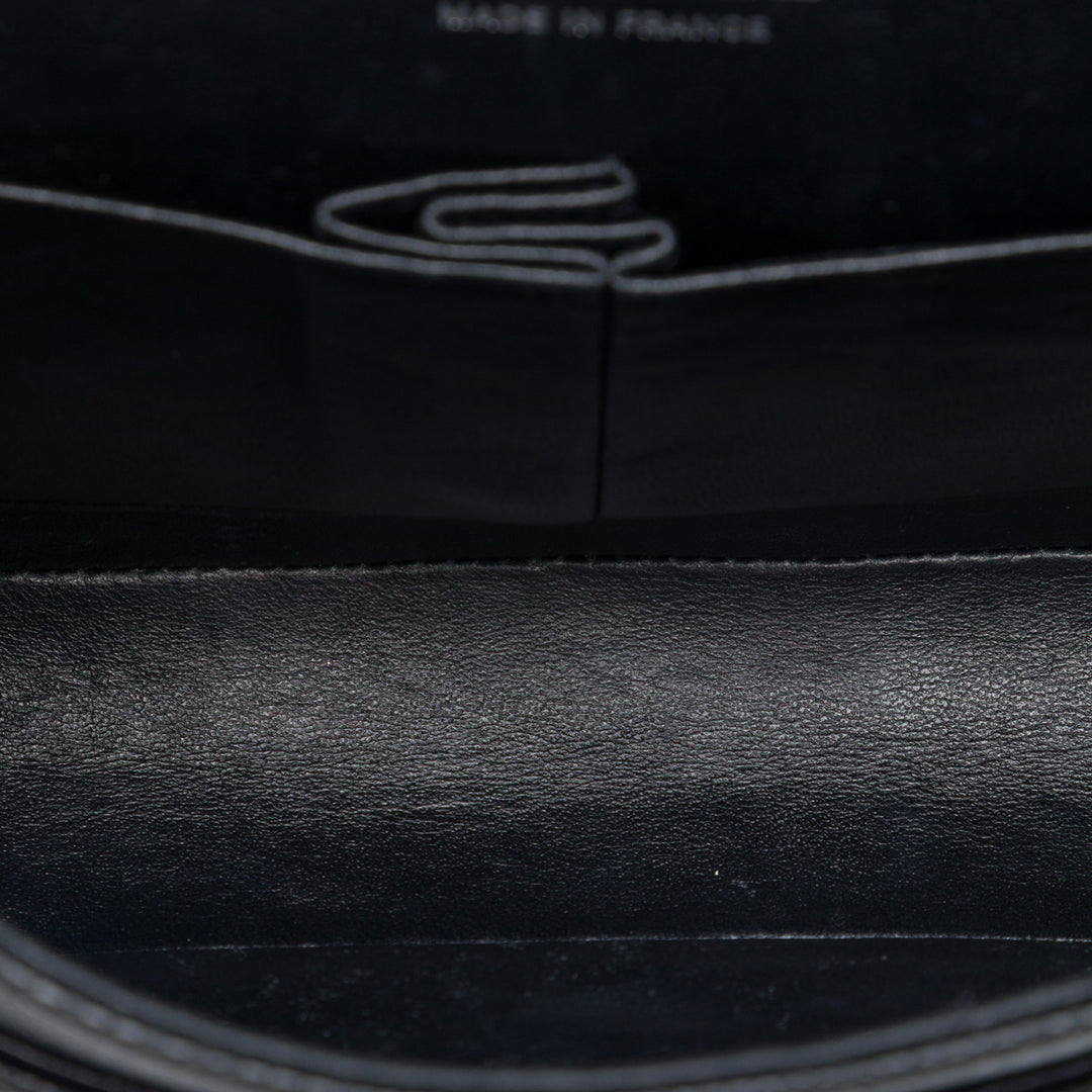 Chanel Classic Double rabat Moyen Cuir caviar Noir