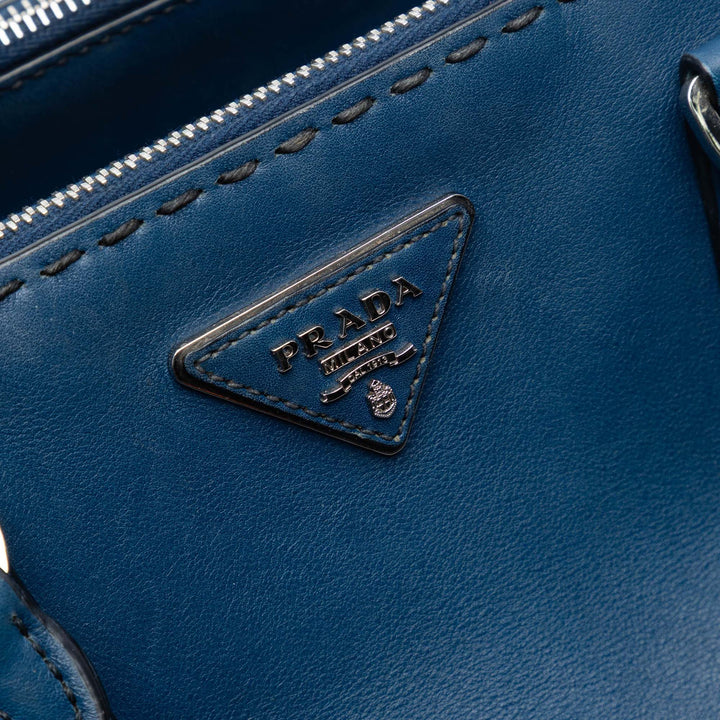 Prada Medium City Veau Hand Surpiqué Galleria Double Zip Sac