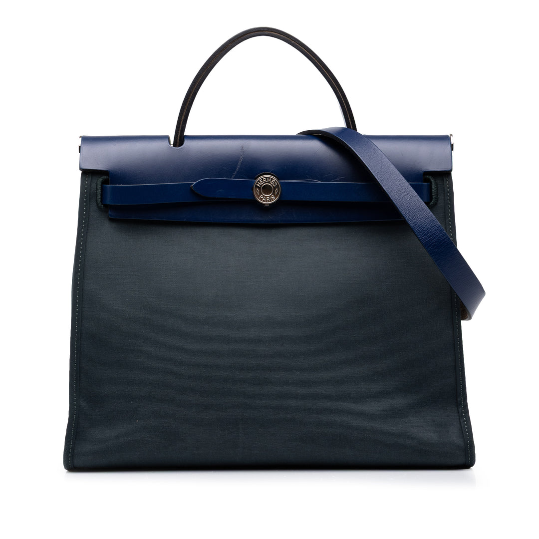 Hermès Sac à main Herbag Zippé 31 Bleu – vue principale – GABY PARIS