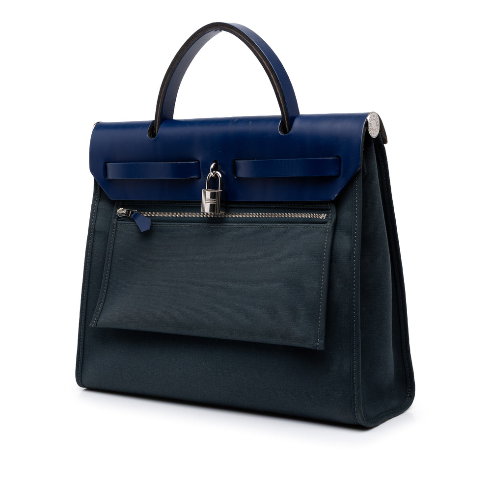 Hermès Sac à main Herbag Zippé 31 Bleu – vue 2 – GABY PARIS