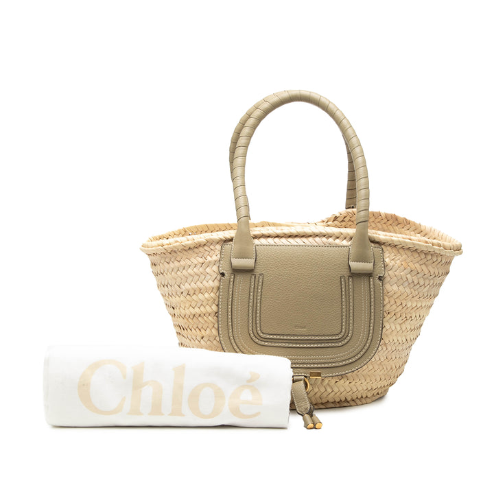 Chloé Medium Raffia Marcie Basket Cabas