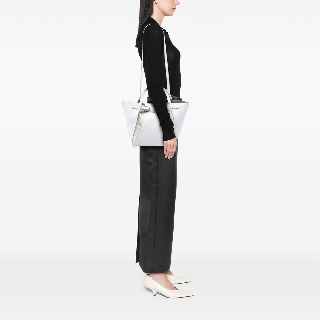 Souple grainé Big Sac Petit Cuir de veau grainé Blanc