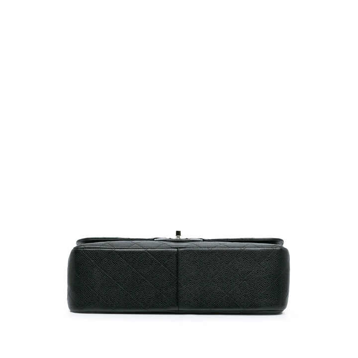 Jumbo Classic Caviar Double Flap Black - Gaby Paris