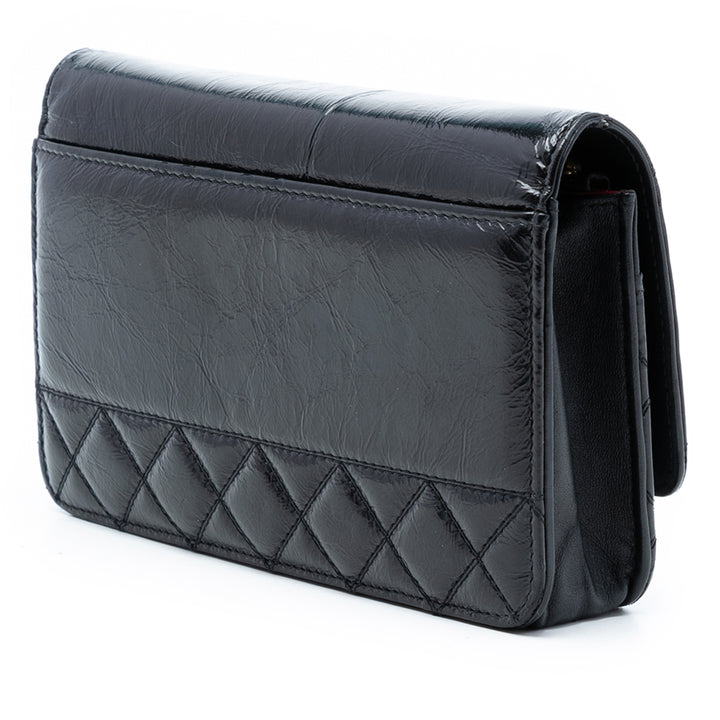 Chanel CC Matelassé brillant vieilli Cuir de veau Wallet on Chain