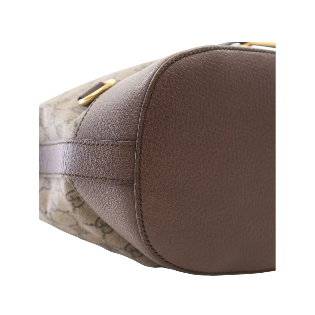 Gucci Sac à main Neo Vintage à cordon seau GG Supreme Beige – vue 11 – GABY PARIS