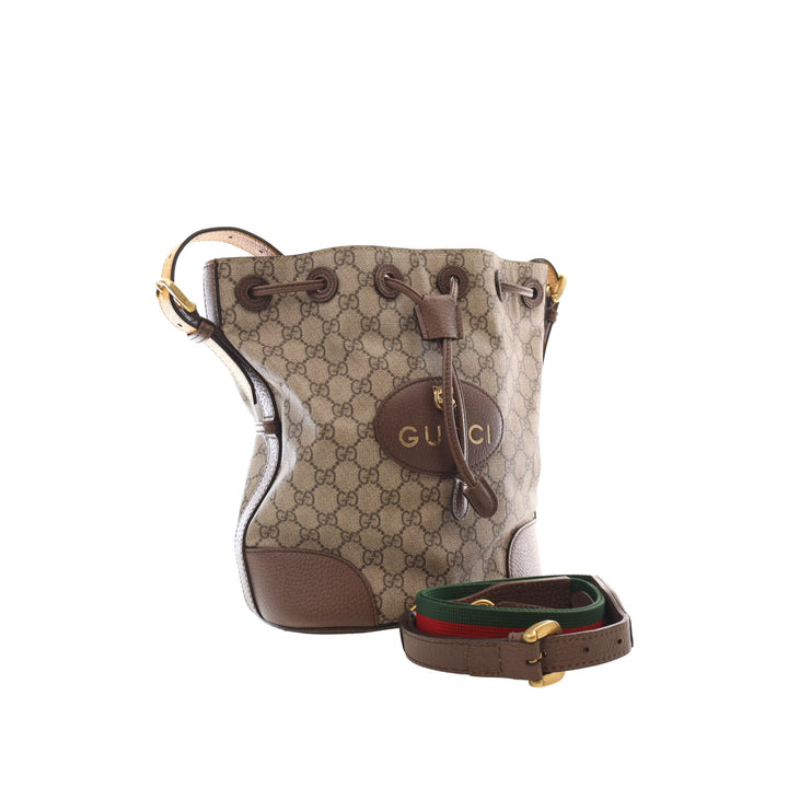 Gucci Sac à main Neo Vintage à cordon seau GG Supreme Beige – vue 12 – GABY PARIS