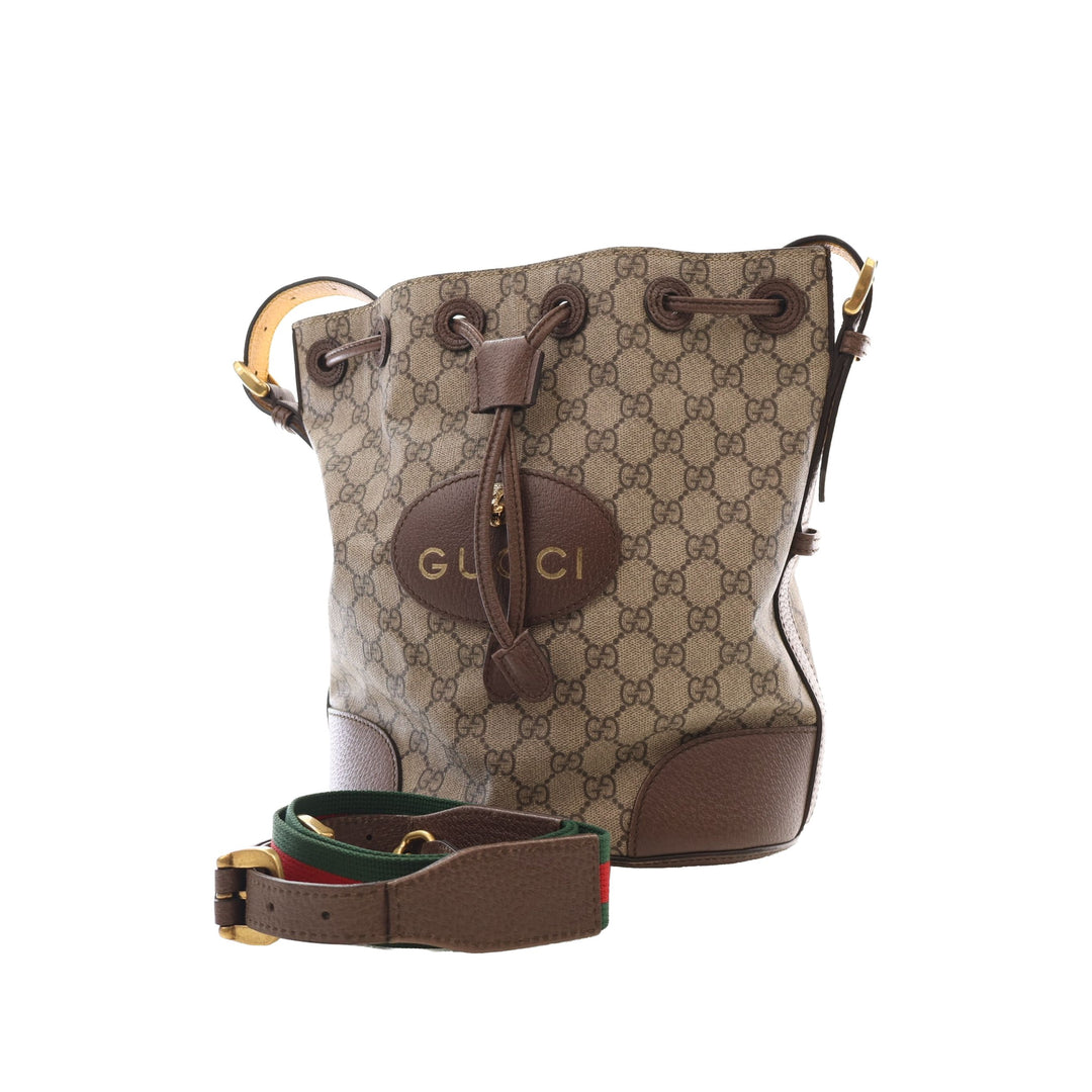 Gucci Sac à main Neo Vintage à cordon seau GG Supreme Beige – vue 13 – GABY PARIS