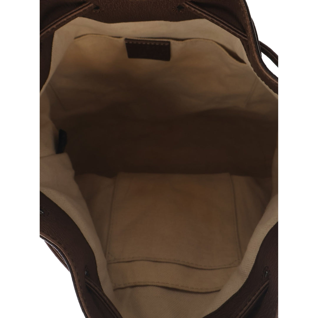 Gucci Sac à main Neo Vintage à cordon seau GG Supreme Beige – vue 9 – GABY PARIS