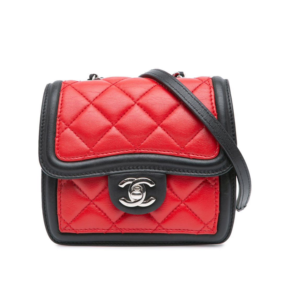 Chanel Carré Graphic à rabat Sac Mini Cuir d'agneau