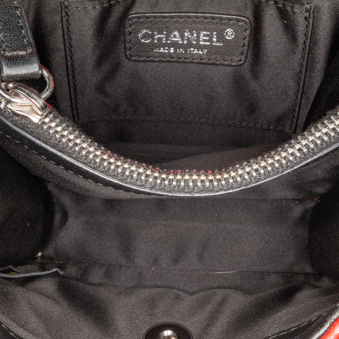 Chanel Carré Graphic à rabat Sac Mini Cuir d'agneau