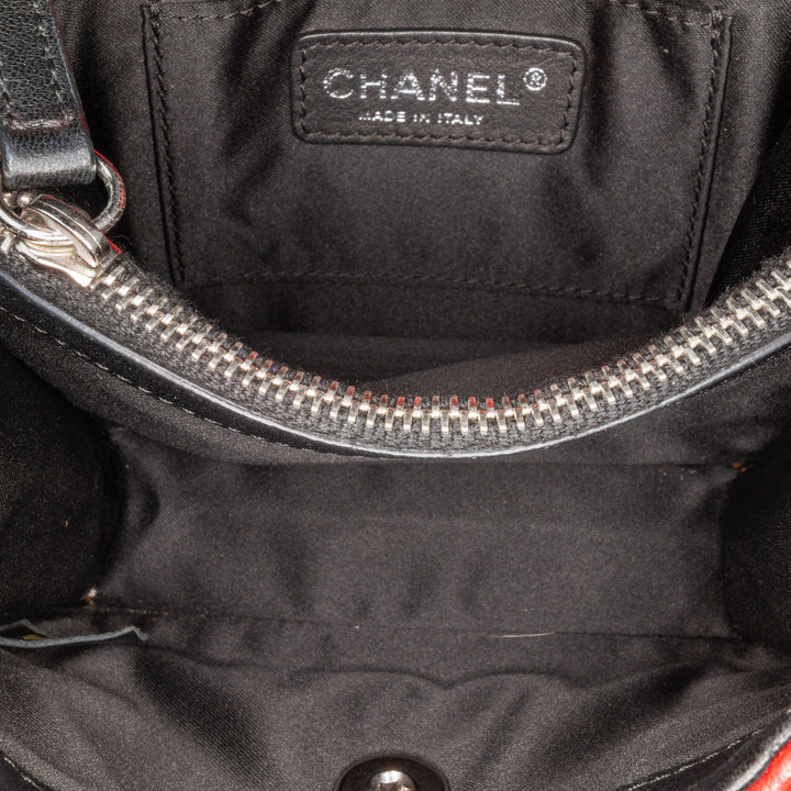 Chanel Carré Graphic à rabat Sac Mini Cuir d'agneau