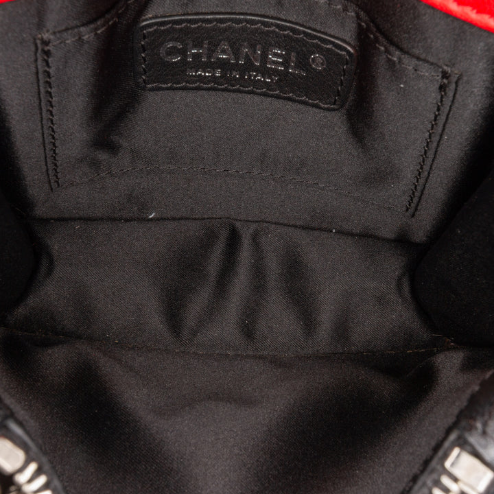 Chanel Carré Graphic à rabat Sac Mini Cuir d'agneau