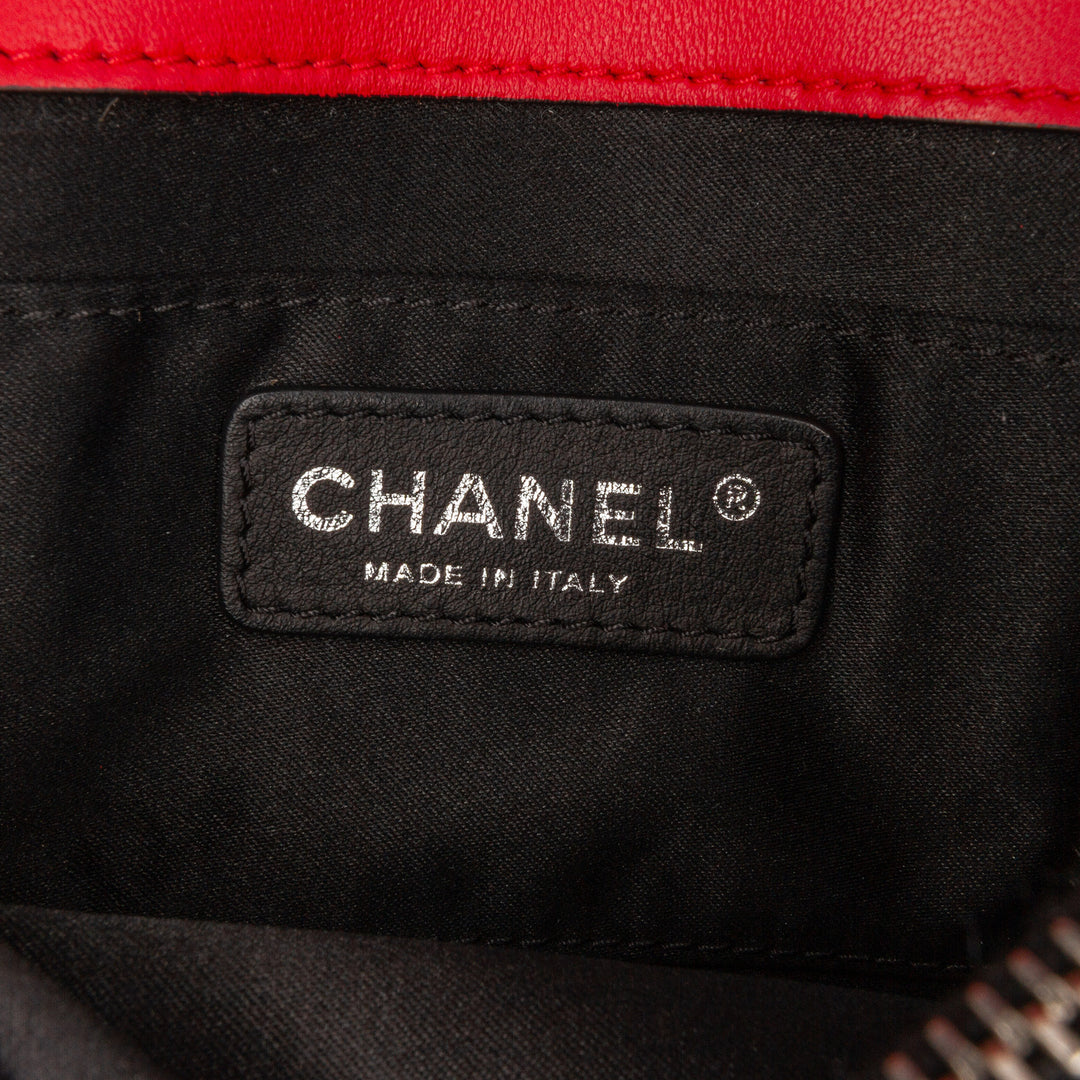 Chanel Carré Graphic à rabat Sac Mini Cuir d'agneau