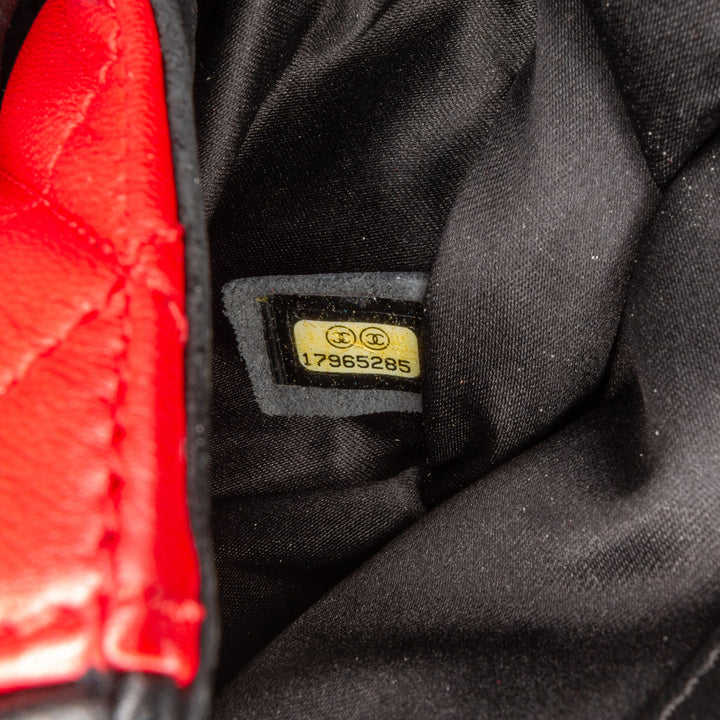 Chanel Carré Graphic à rabat Sac Mini Cuir d'agneau