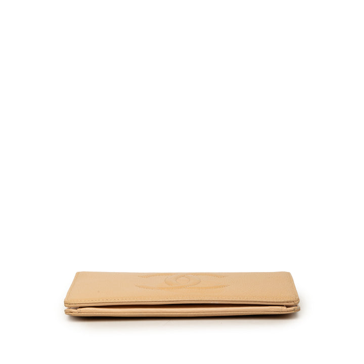 Chanel CC Caviar Bifold Portefeuille long