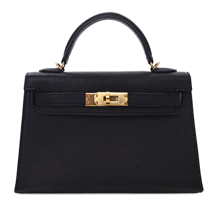 Hermès Mini Chevre Kelly II Sellier 20 Noir