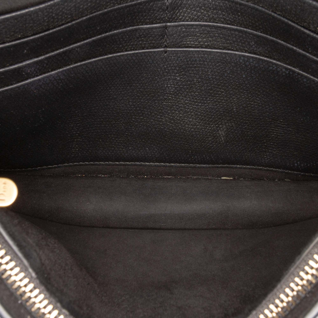 Dior Grained Cuir de veau Saddle Chain Pochette Noir – GABY PARIS Authentique