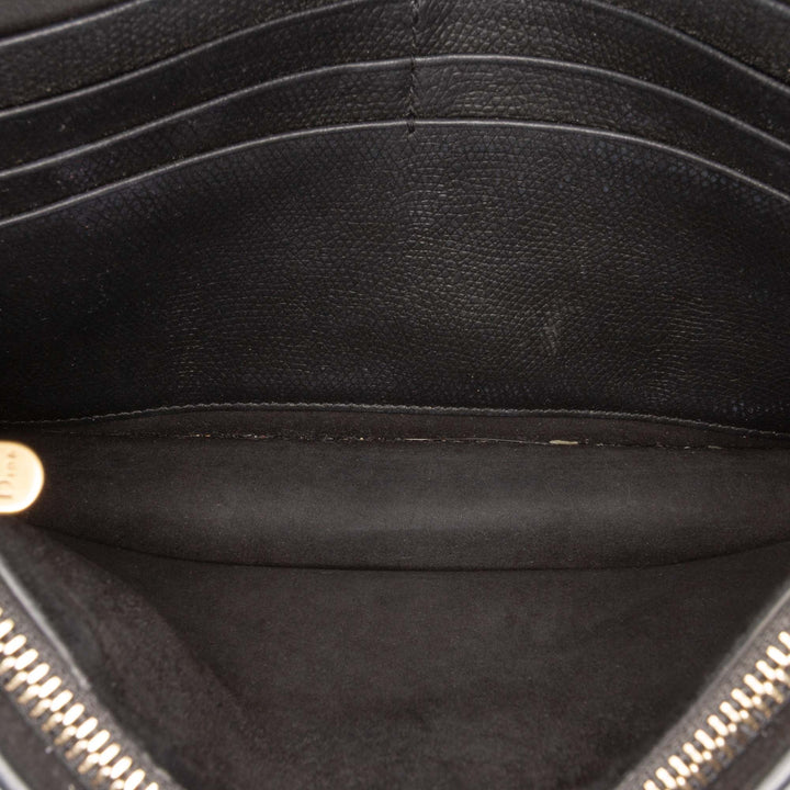 Dior Grained Cuir de veau Saddle Chain Pochette Noir – GABY PARIS Authentique