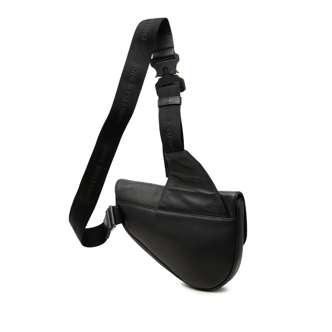 Dior Shawn Stussy Cuir de veau grainé Saddle Sac