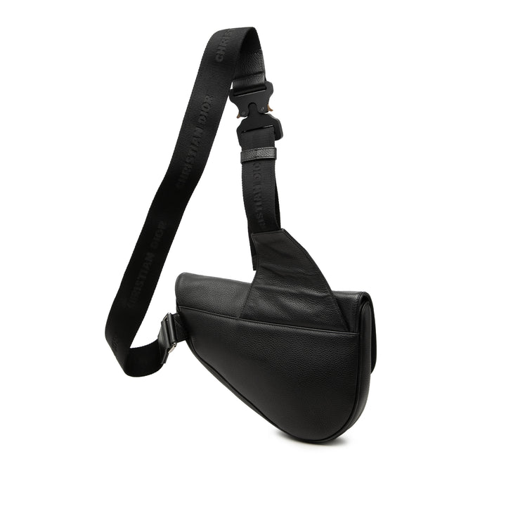 Dior Shawn Stussy Cuir de veau grainé Saddle Sac
