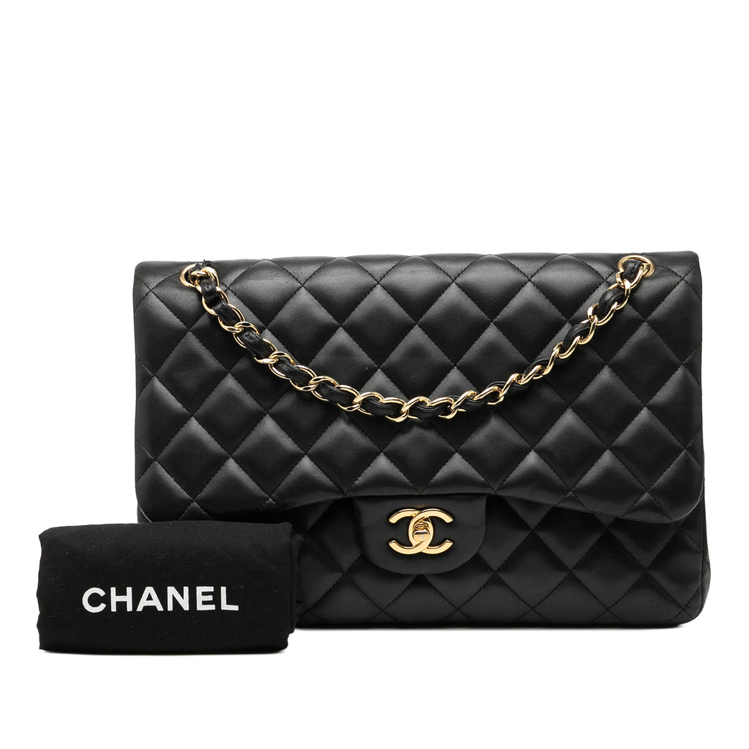 Chanel Jumbo Classic Cuir d’agneau Double rabat