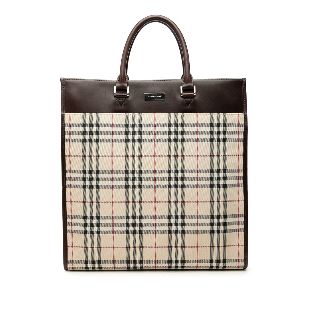 Burberry Cabas House Check Beige – vue principale – GABY PARIS